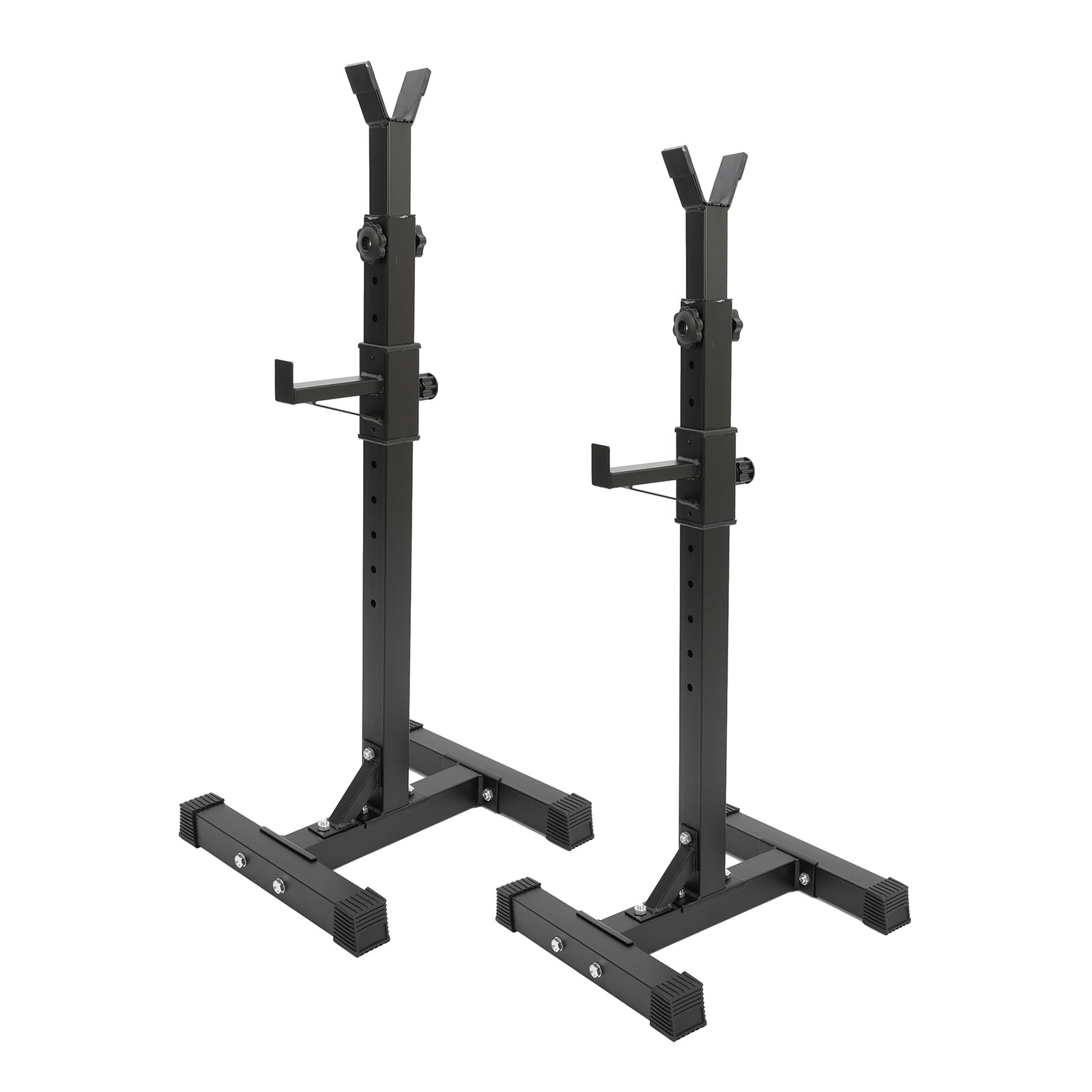 バーベル用　セーフティラック 左右セット 高さ調節可 筋トレ ホームジム Amazon.co.jp: Fkstyle 【左右分離式・10段階高さ調整】バーベル